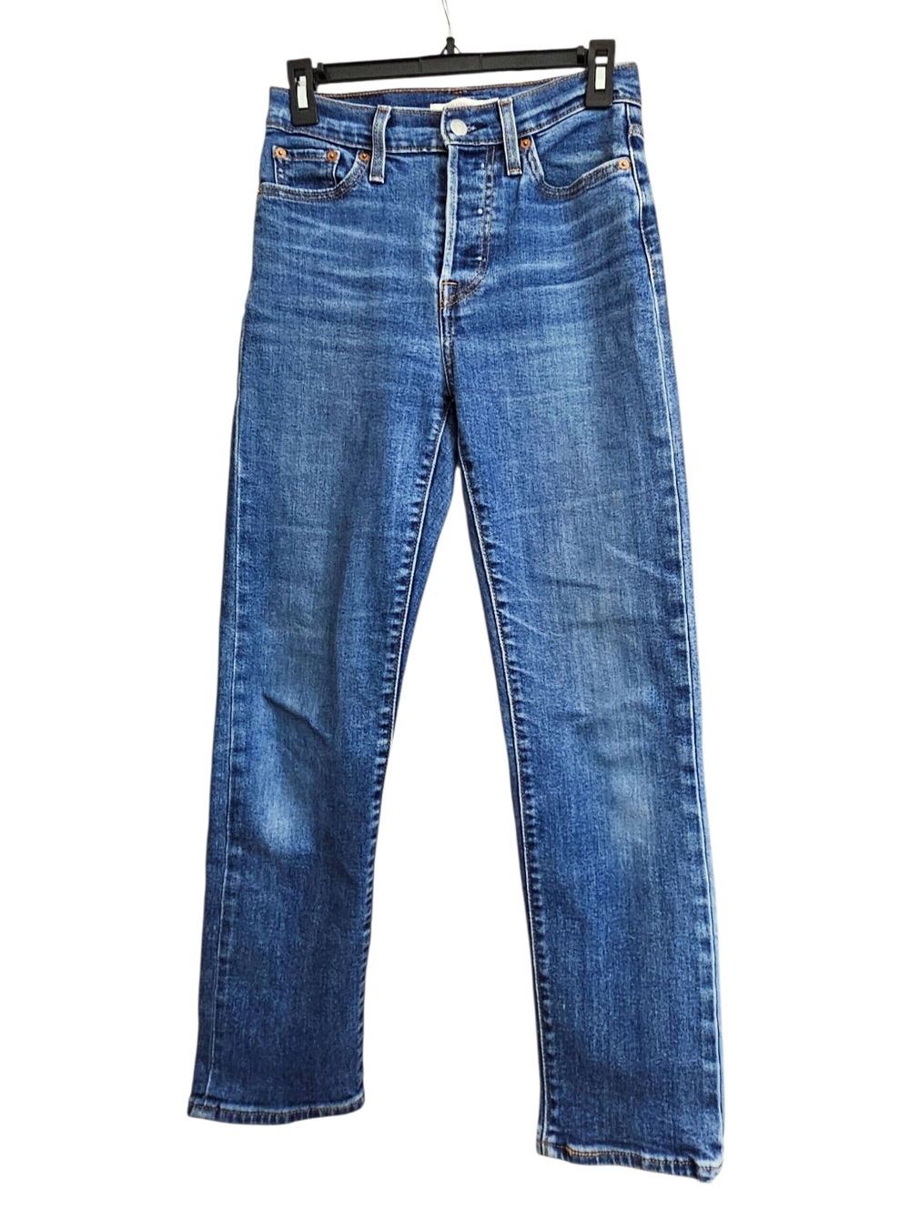 Levi's Wedgie Straight Leg Button Fly Denim Jeans Medium Wash Size 26